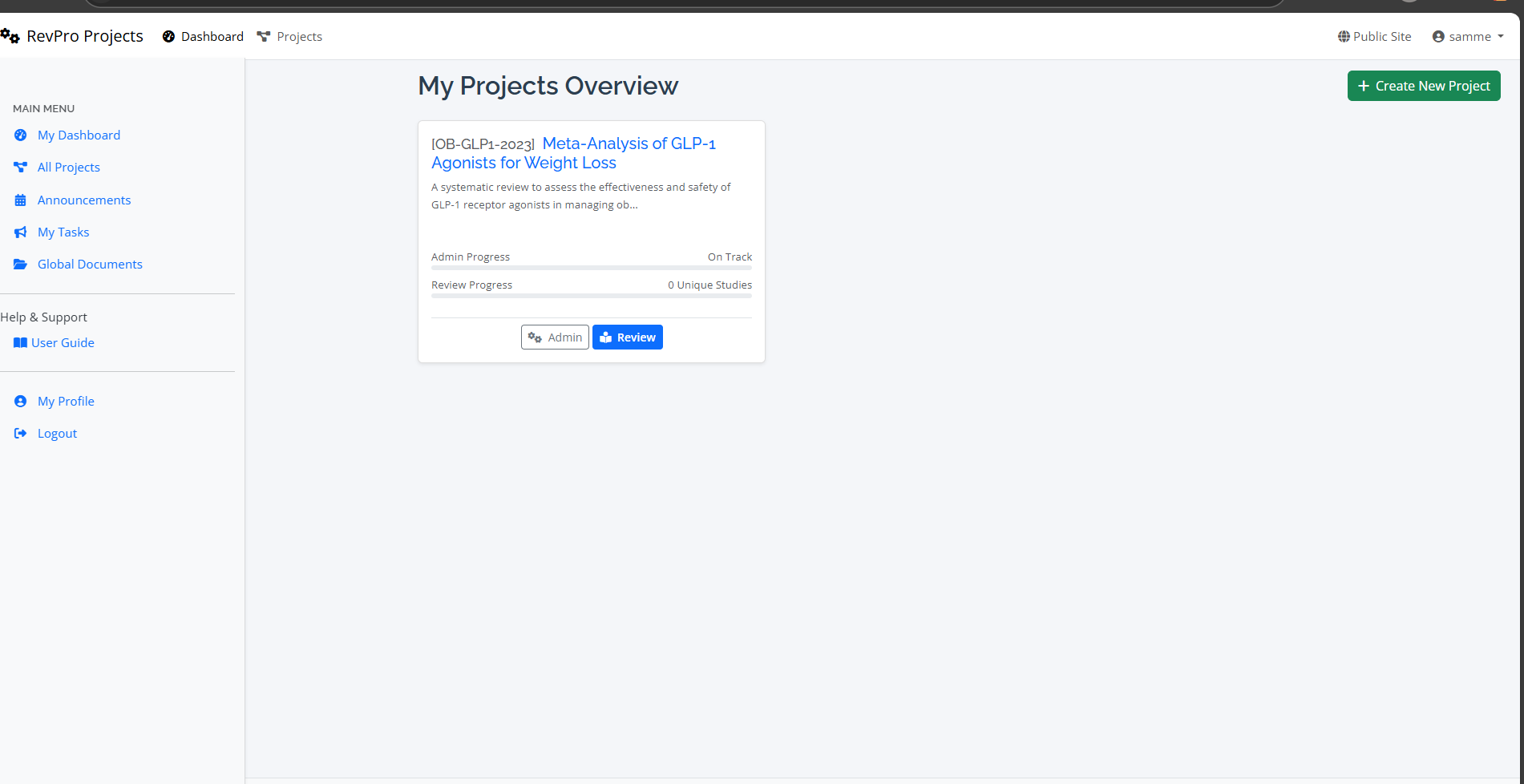 Getting Started: Creating Your First Review Project