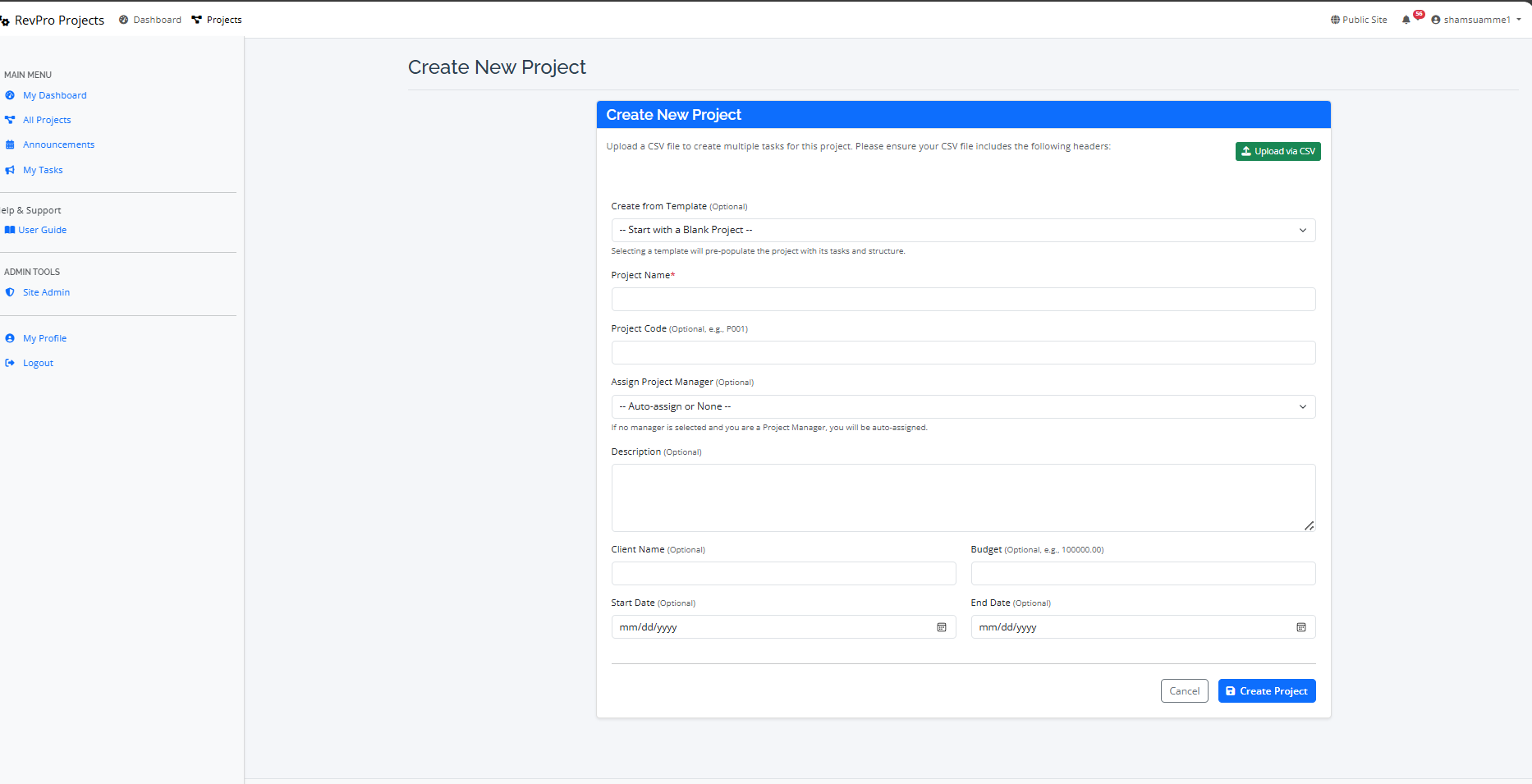 Guide: Project Creation & Planning