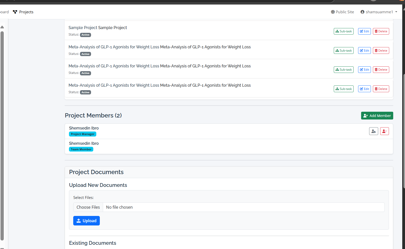 RevPro team member management screen