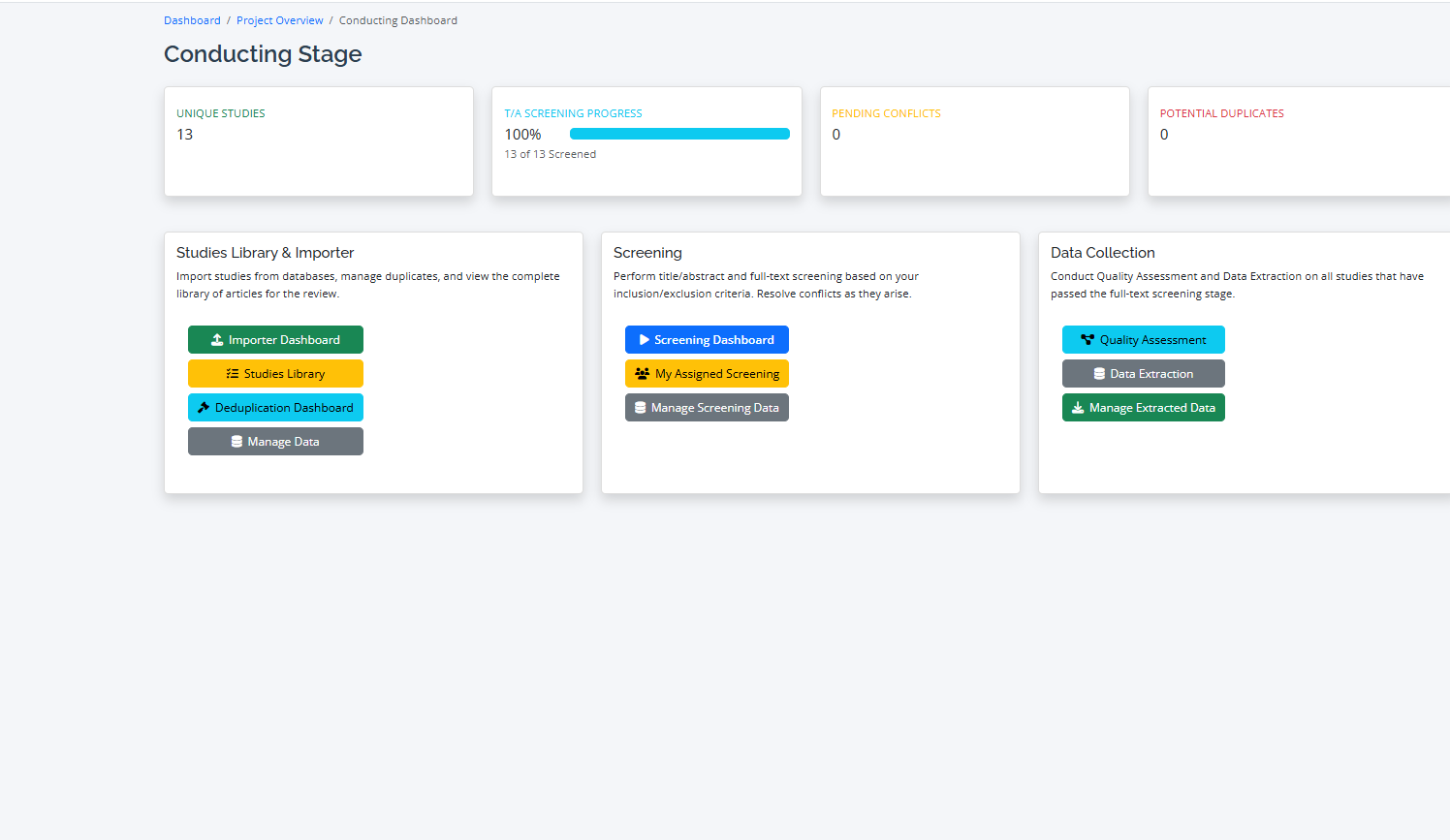 Go to quality assessment page