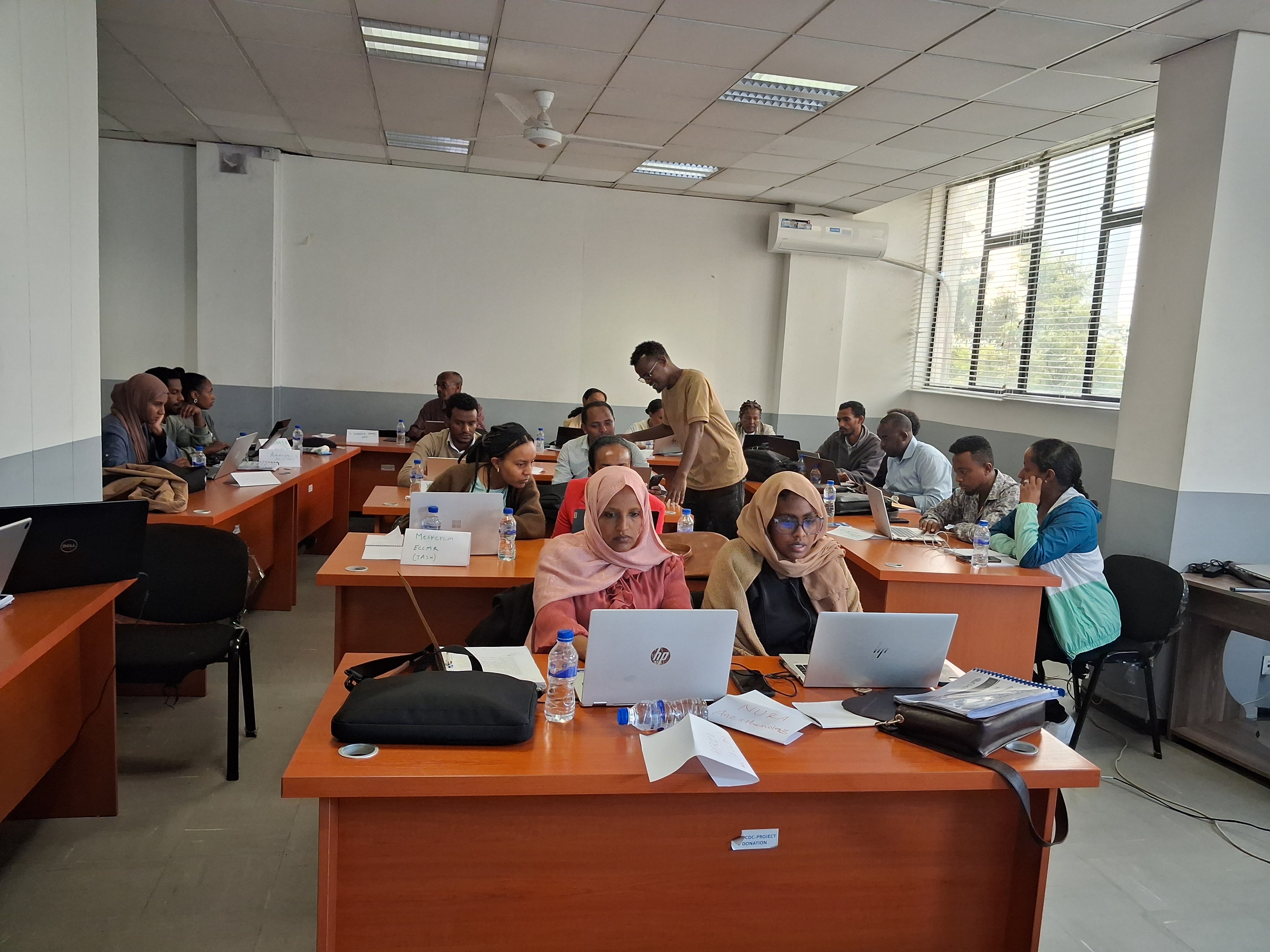 Practical session during first cohort at Addis Ababa University