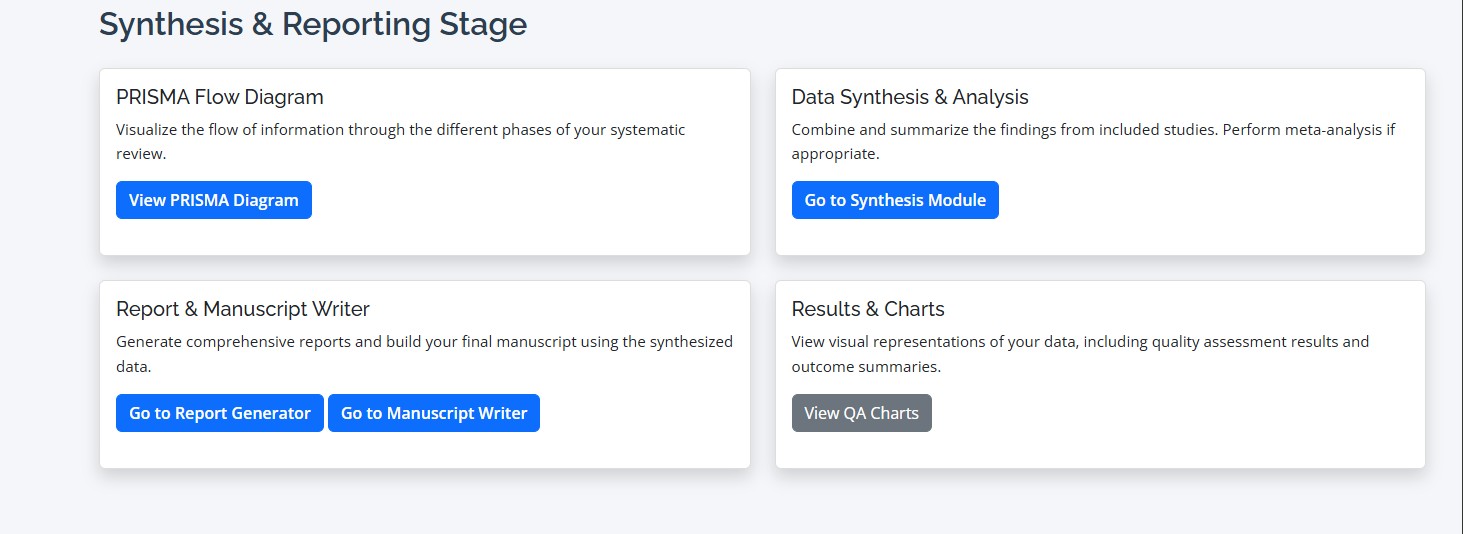 The reports dashboard showing a report being generated.